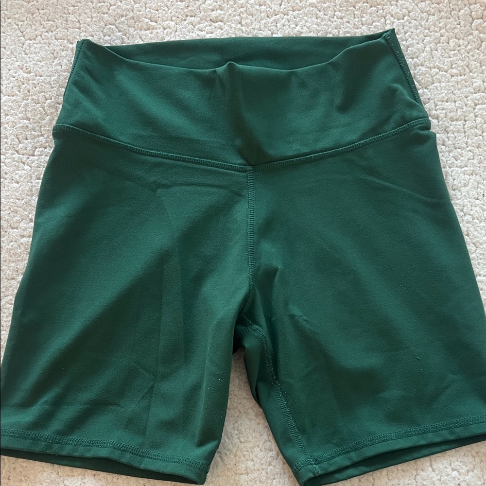 Women's Green High-Waisted Shorts